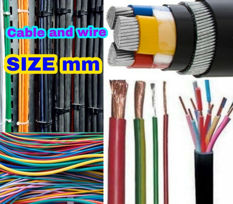 Cable and wire size chart mm ।। All size cable & wire Electric Work